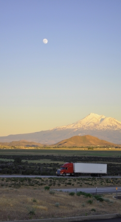 Moon over Mt. Shasta